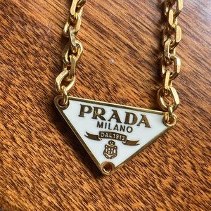 Prada necklace 18k gold plated